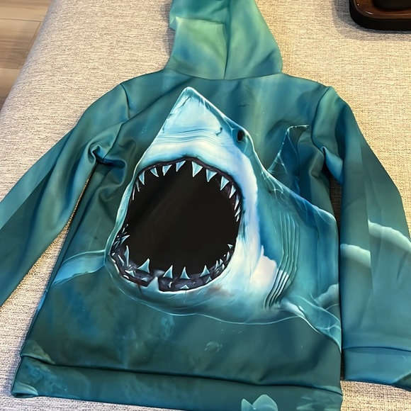 NWOT Shark hoodie - Picture 2 of 2